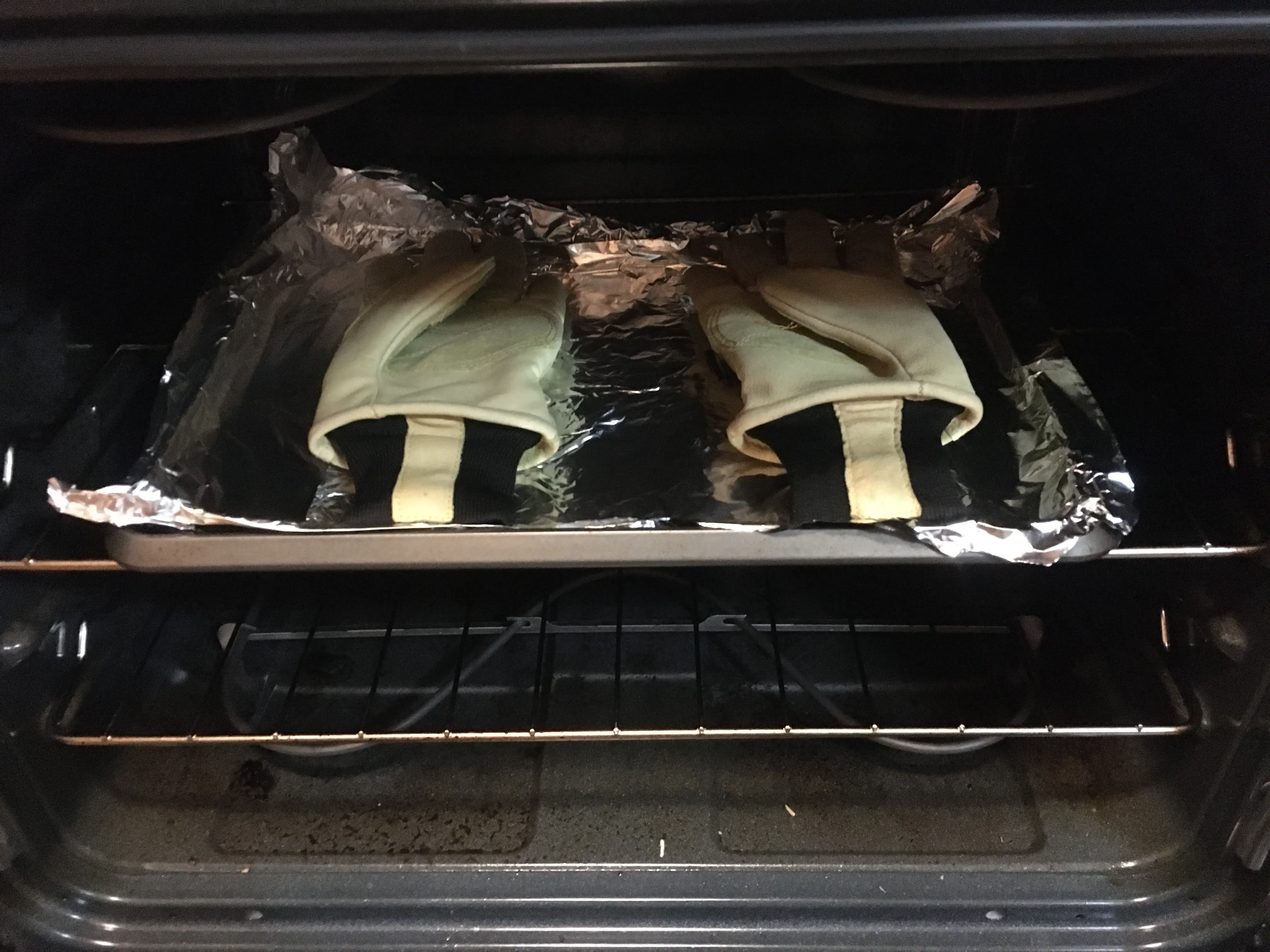 Gloves in the oven